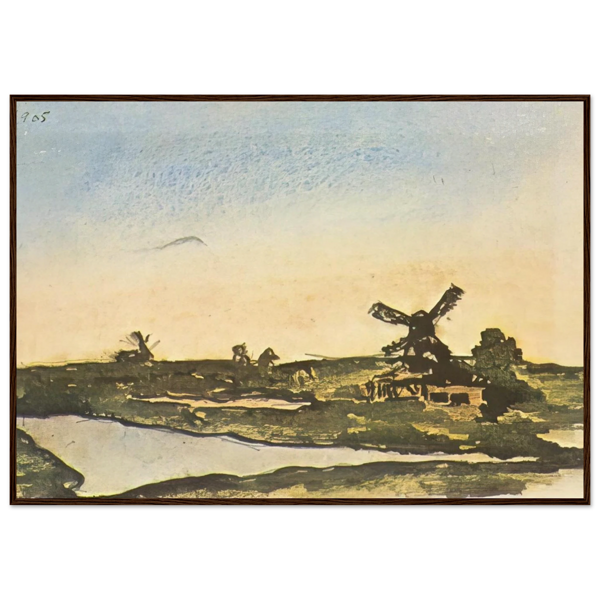 Dutch landscape with windmills Framed Poster | Pablo Picasso Framed Prints Wall Art | Pablo Picasso Shop