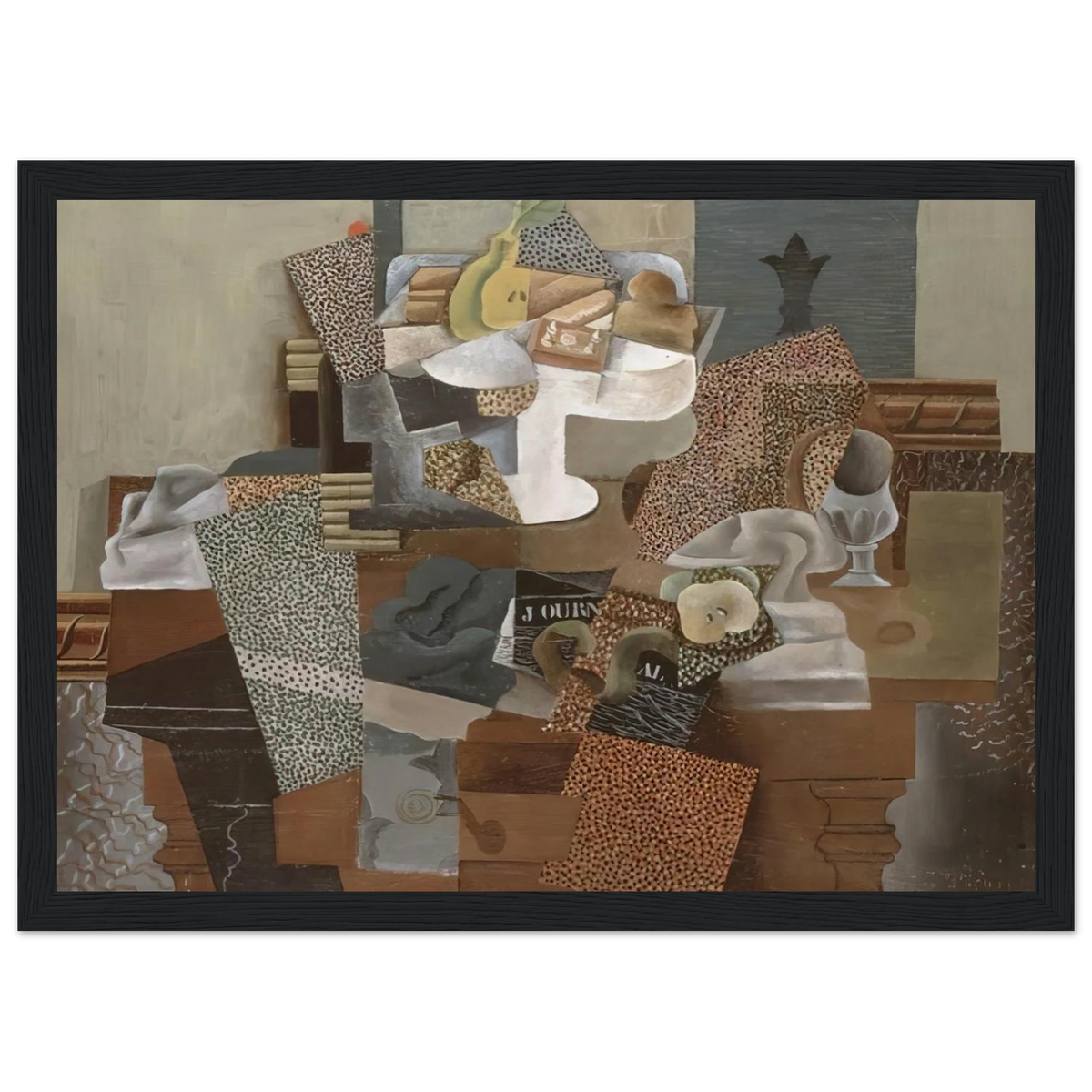 Still Life with Compote and Glass - 1914 Framed Poster | Pablo Picasso Framed Prints Wall Art | Pablo Picasso Shop