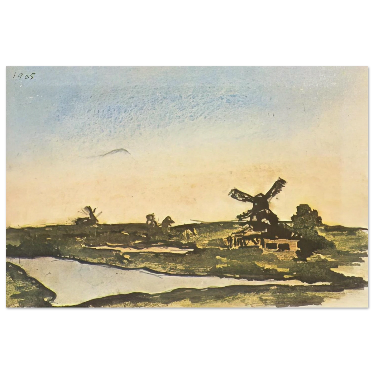 Dutch landscape with windmills Poster | Pablo Picasso Poster | Pablo Picasso Shop
