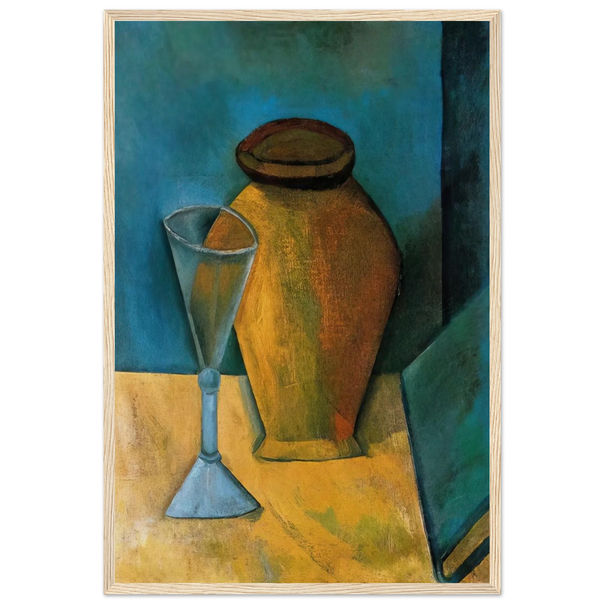 Pot, Glass and Book - 1908 Framed Poster | Pablo Picasso Framed Prints Wall Art | Pablo Picasso Shop