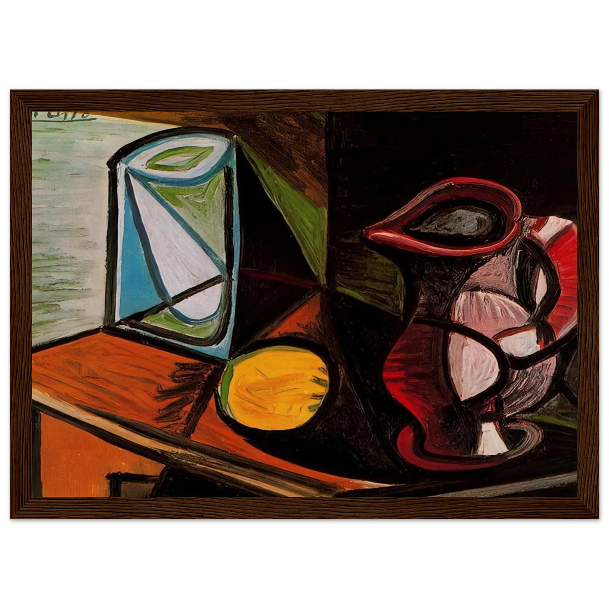 Glass and pitcher Framed Poster | Pablo Picasso Framed Prints Wall Art | Pablo Picasso Shop