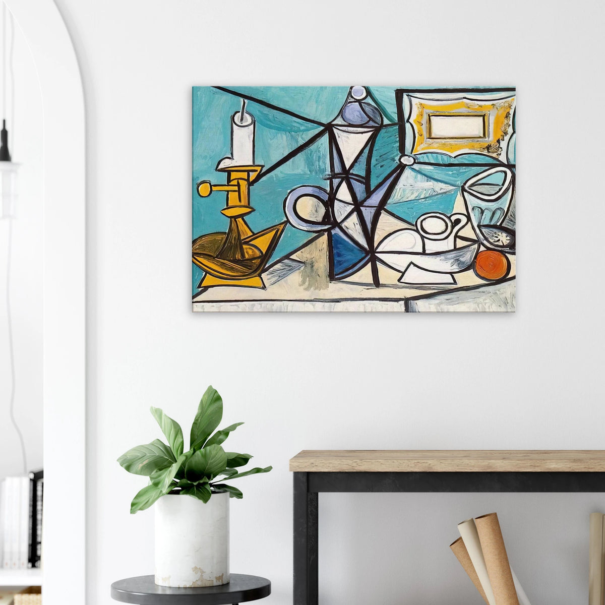 Still life with lamp - 1944 Canvas | Pablo Picasso Canvas | Pablo Picasso Shop