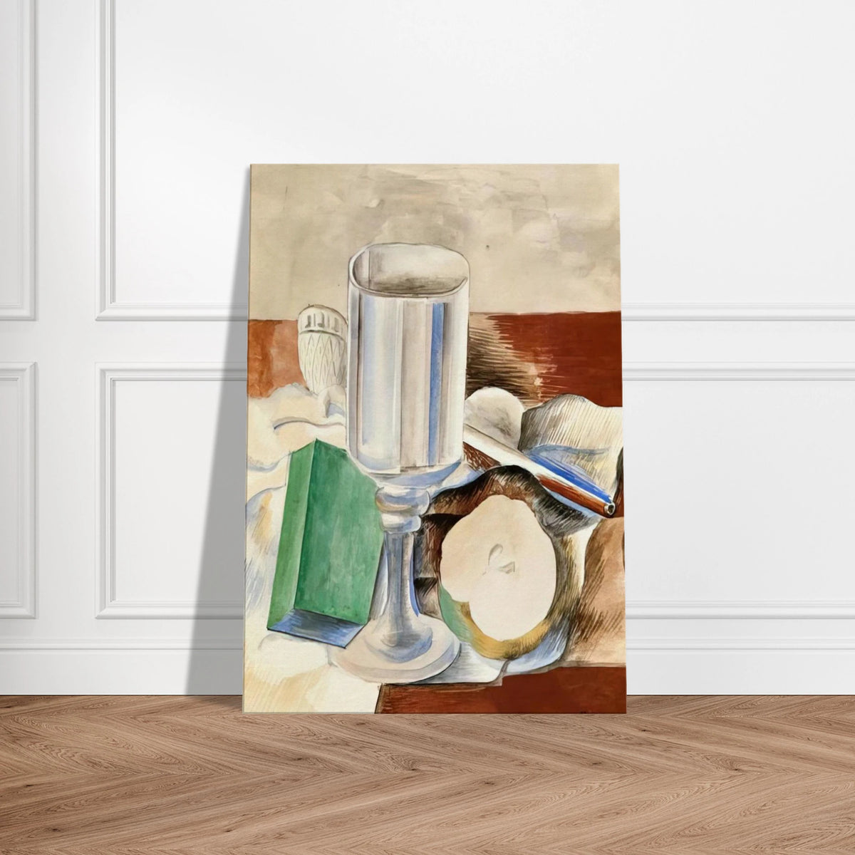 Still life with a Glass and an Apple - 1914 Canvas | Pablo Picasso Canvas | Pablo Picasso Shop
