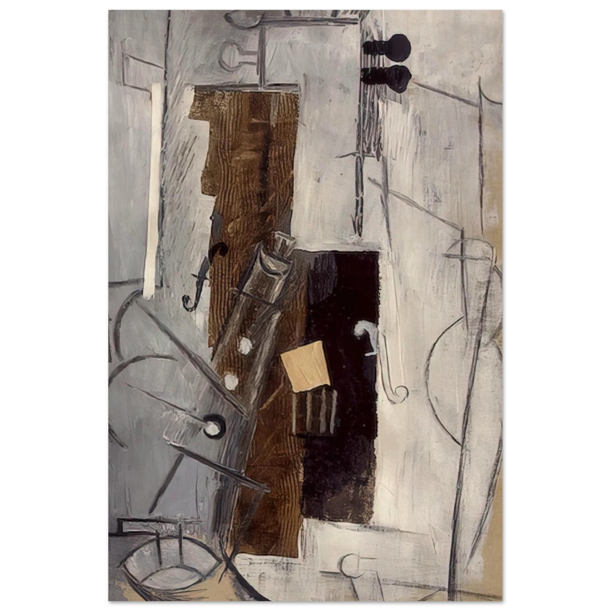 Clarinet and Violin - 1913 Poster | Pablo Picasso Poster | Pablo Picasso Shop