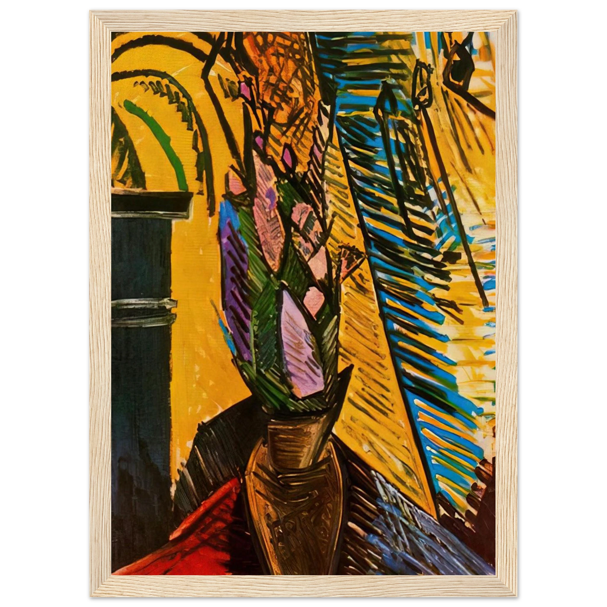 Flowers on the table Framed Poster | Pablo Picasso Framed Prints Wall Art | Pablo Picasso Shop