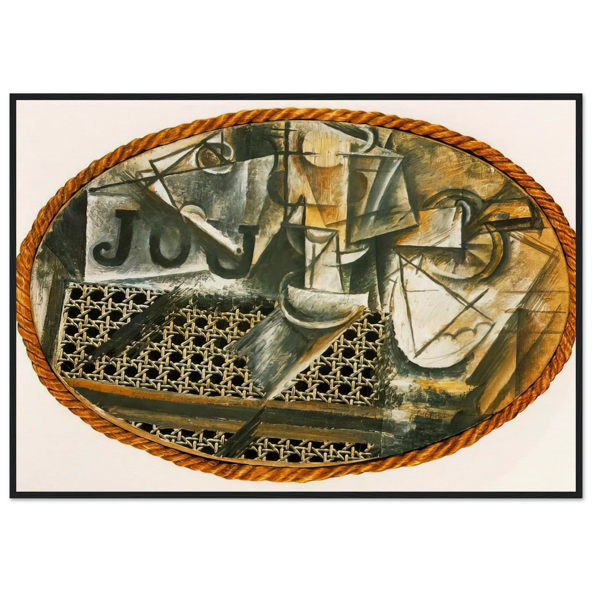 Still Life with Caned Chair Framed Poster | Pablo Picasso Framed Prints Wall Art | Pablo Picasso Shop