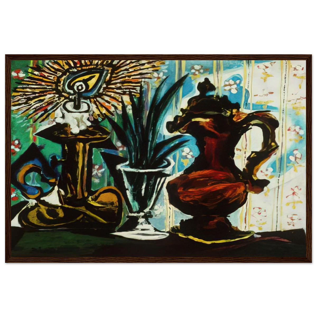 Still life with candle Framed Poster | Pablo Picasso Framed Prints Wall Art | Pablo Picasso Shop