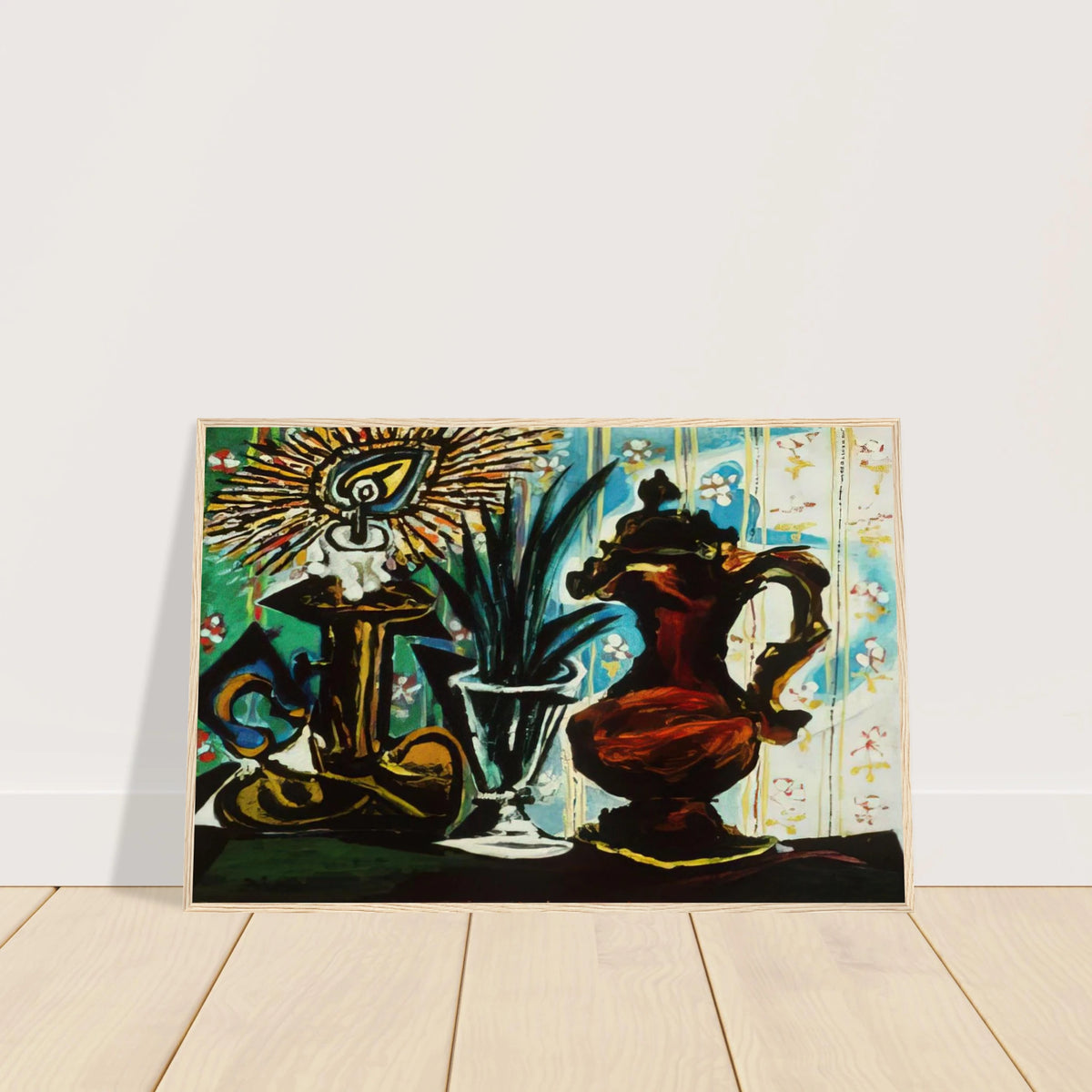 Still life with candle Framed Poster | Pablo Picasso Framed Prints Wall Art | Pablo Picasso Shop
