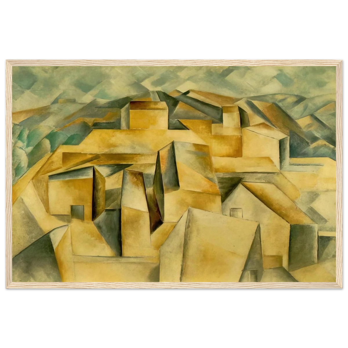 Houses on the hill Framed Poster | Pablo Picasso Framed Prints Wall Art | Pablo Picasso Shop