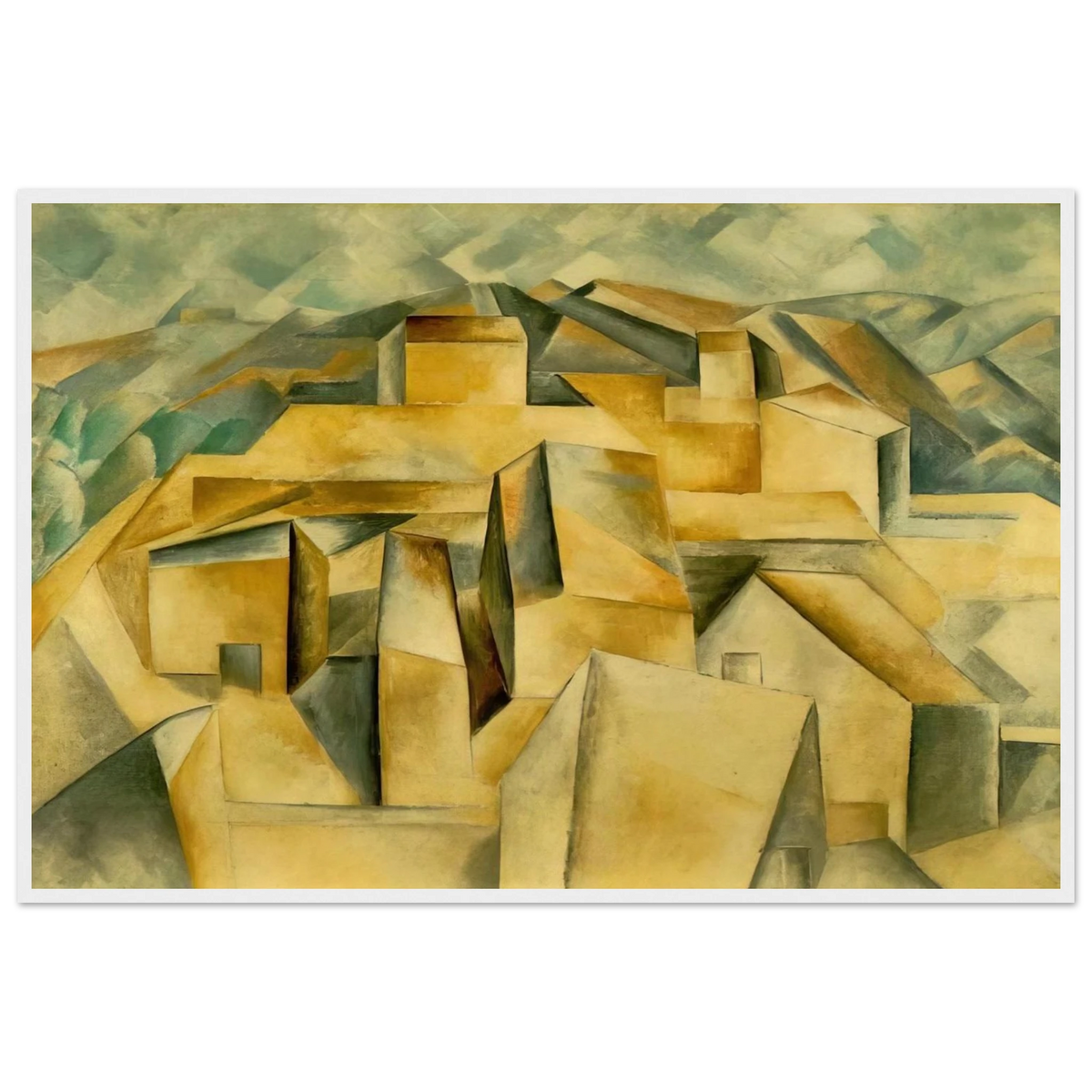 Houses on the hill Framed Poster | Pablo Picasso Framed Prints Wall Art | Pablo Picasso Shop