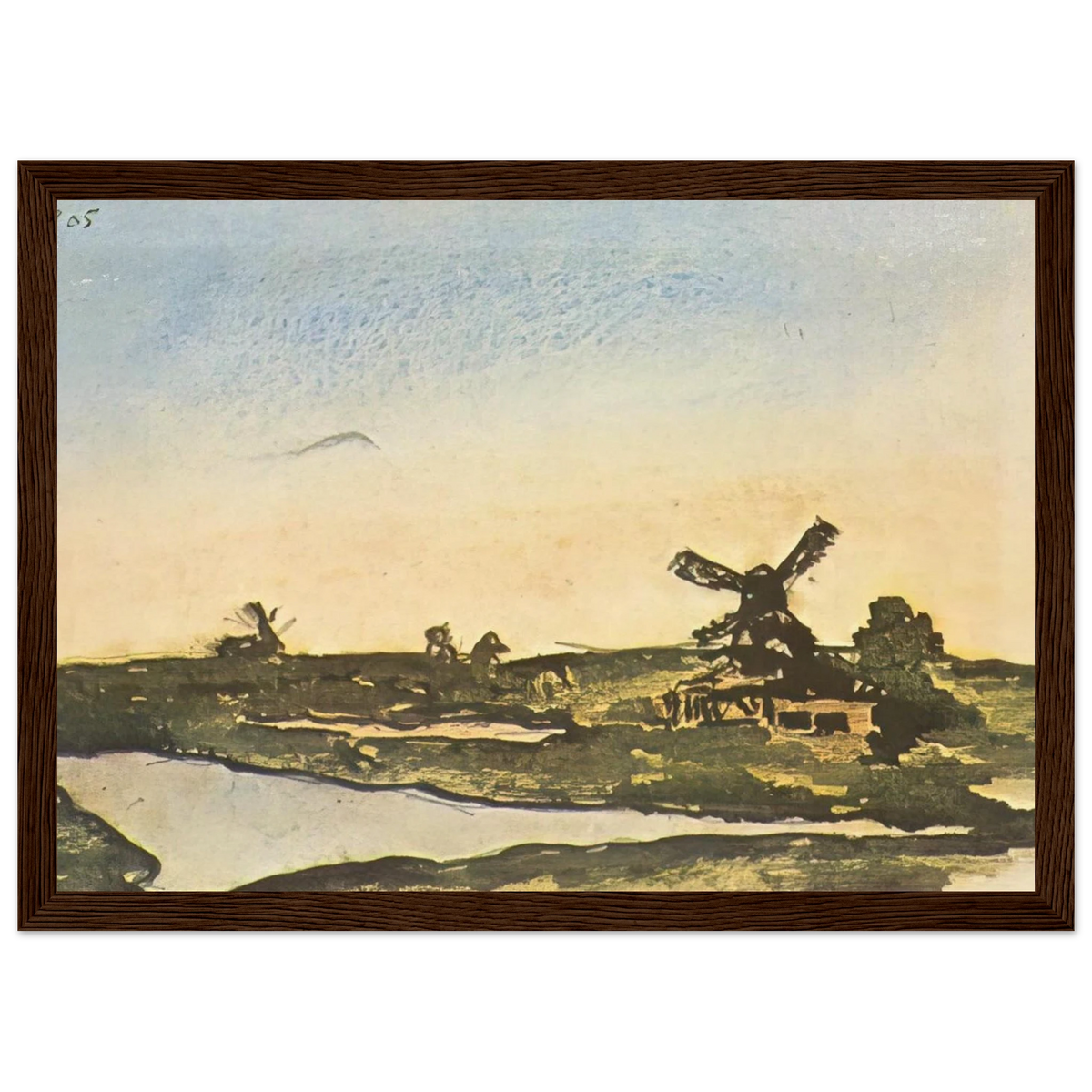 Dutch landscape with windmills Framed Poster | Pablo Picasso Framed Prints Wall Art | Pablo Picasso Shop