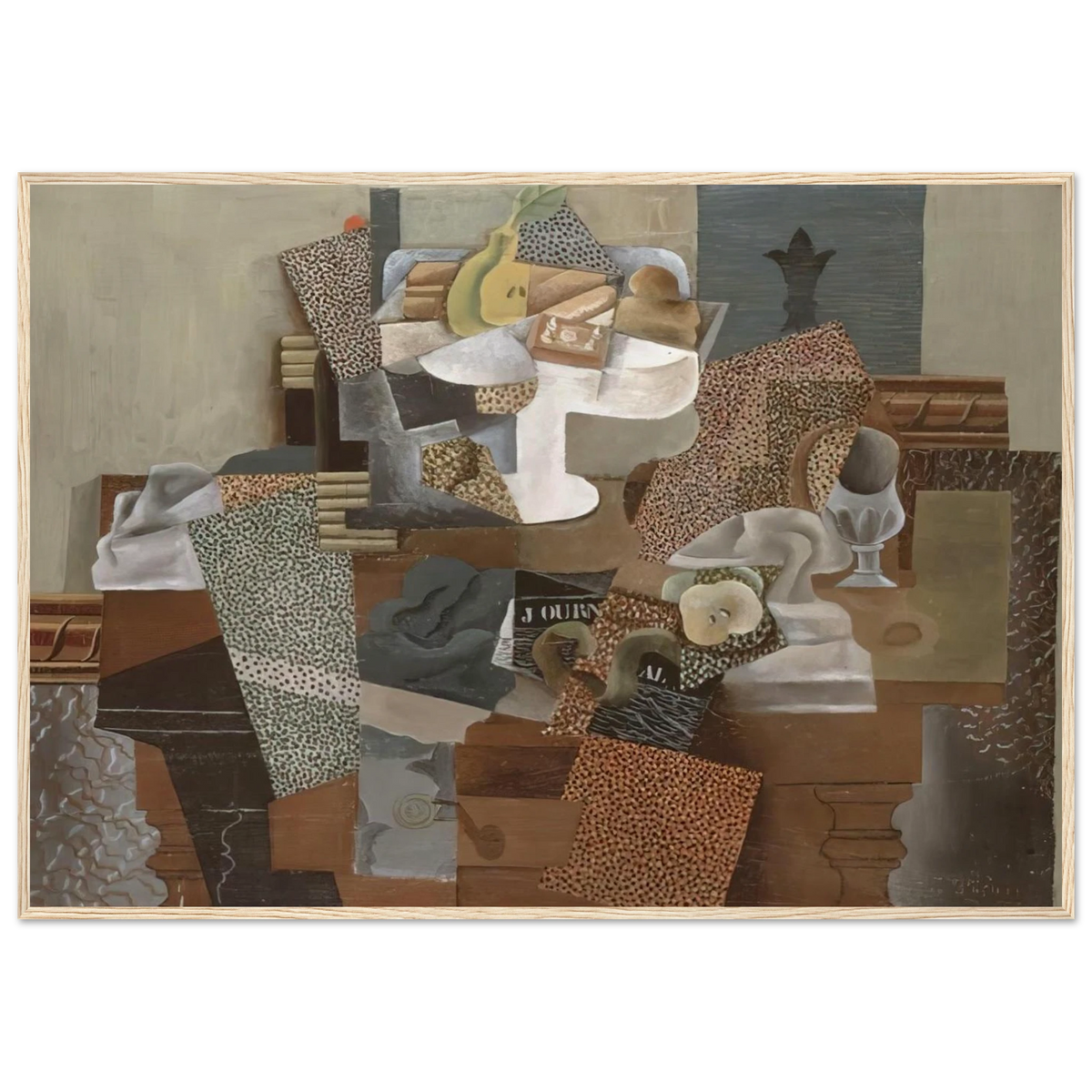 Still Life with Compote and Glass - 1914 Framed Poster | Pablo Picasso Framed Prints Wall Art | Pablo Picasso Shop