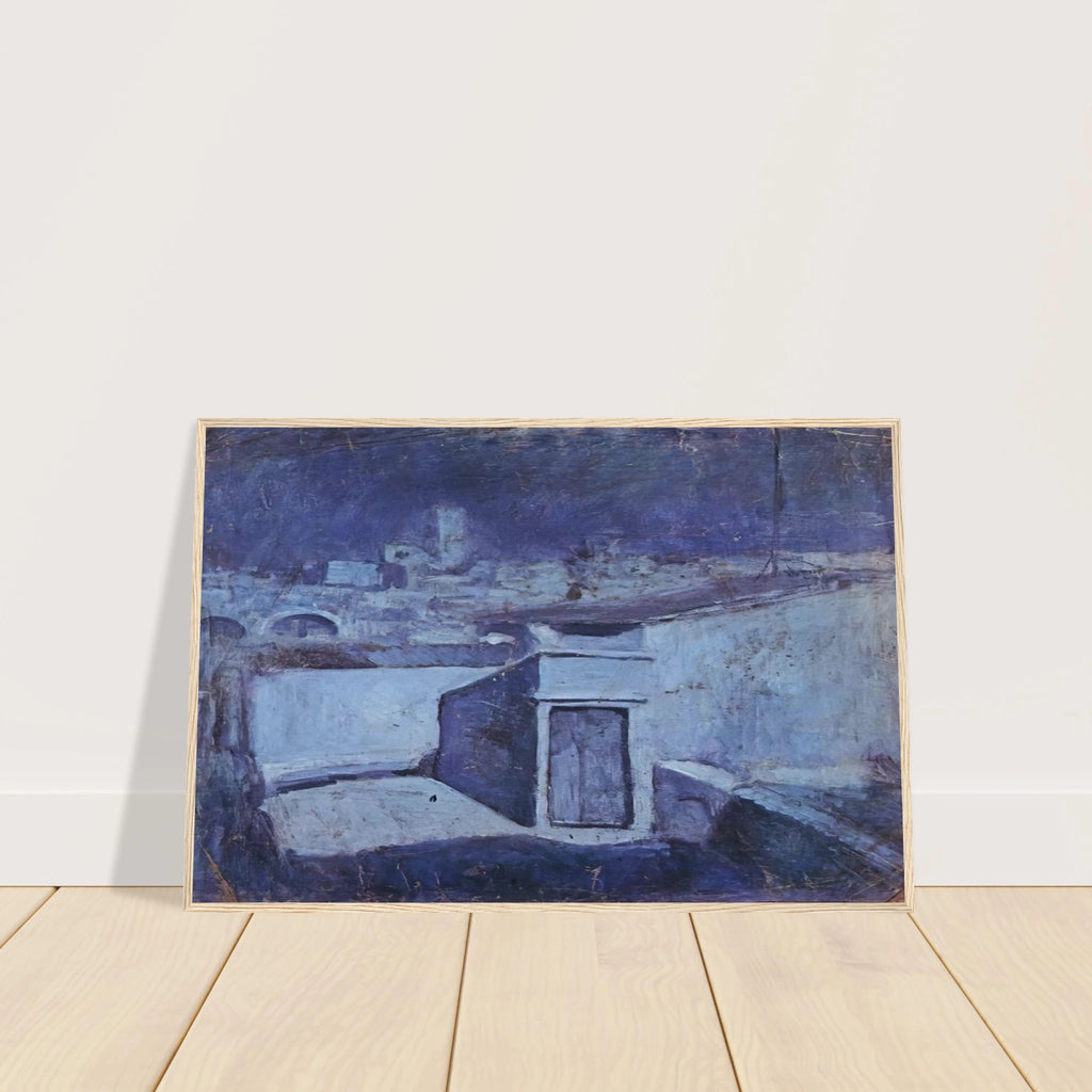 The roofs of Barcelona in the moonlight Framed Poster | Pablo Picasso Framed Prints Wall Art | Pablo Picasso Shop