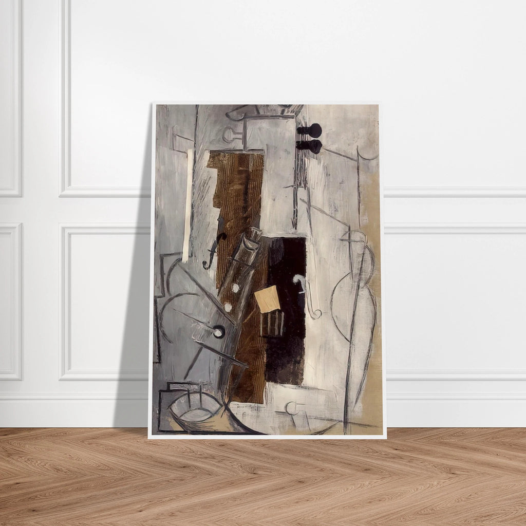 Clarinet and Violin - 1913 Framed Poster | Pablo Picasso Framed Prints Wall Art | Pablo Picasso Shop