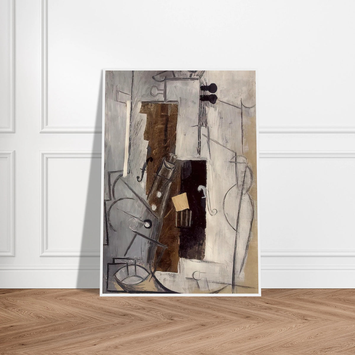Clarinet and Violin - 1913 Framed Poster | Pablo Picasso Framed Prints Wall Art | Pablo Picasso Shop