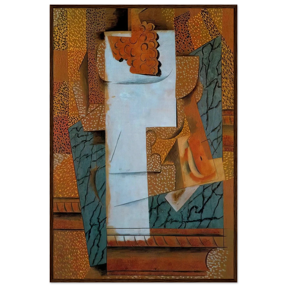 Fruit vase and bunch of grapes - 1914 Framed Poster | Pablo Picasso Framed Prints Wall Art | Pablo Picasso Shop