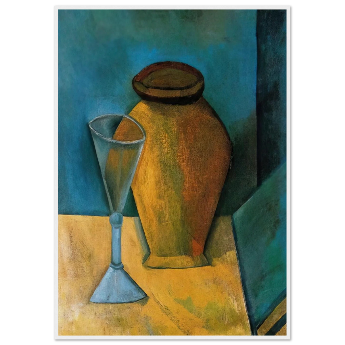 Pot, Glass and Book - 1908 Framed Poster | Pablo Picasso Framed Prints Wall Art | Pablo Picasso Shop