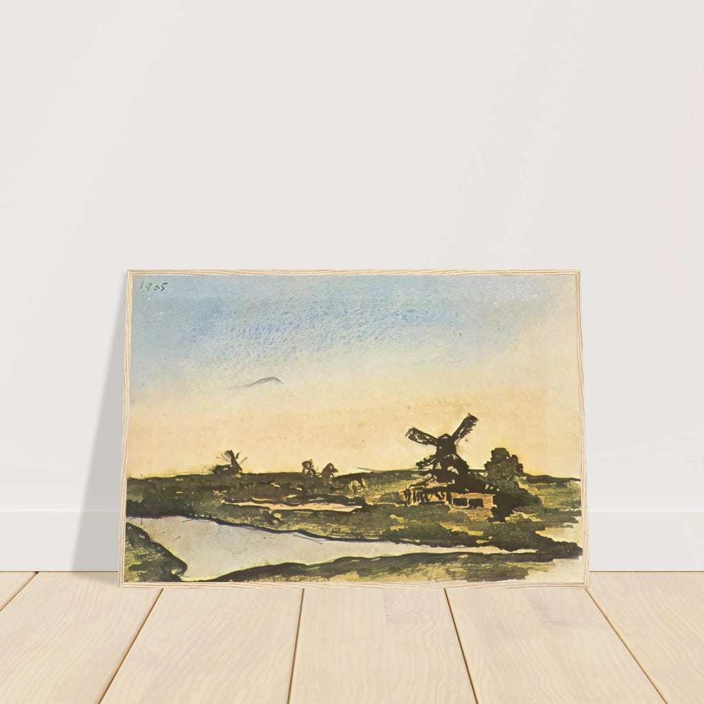 Dutch landscape with windmills Framed Poster | Pablo Picasso Framed Prints Wall Art | Pablo Picasso Shop
