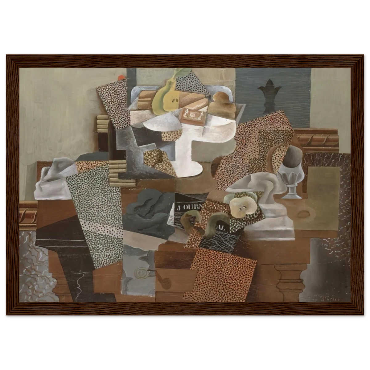 Still Life with Compote and Glass - 1914 Framed Poster | Pablo Picasso Framed Prints Wall Art | Pablo Picasso Shop