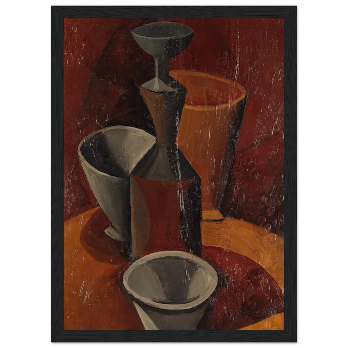 Pitcher and Bowls - 1908 Framed Poster | Pablo Picasso Framed Prints Wall Art | Pablo Picasso Shop