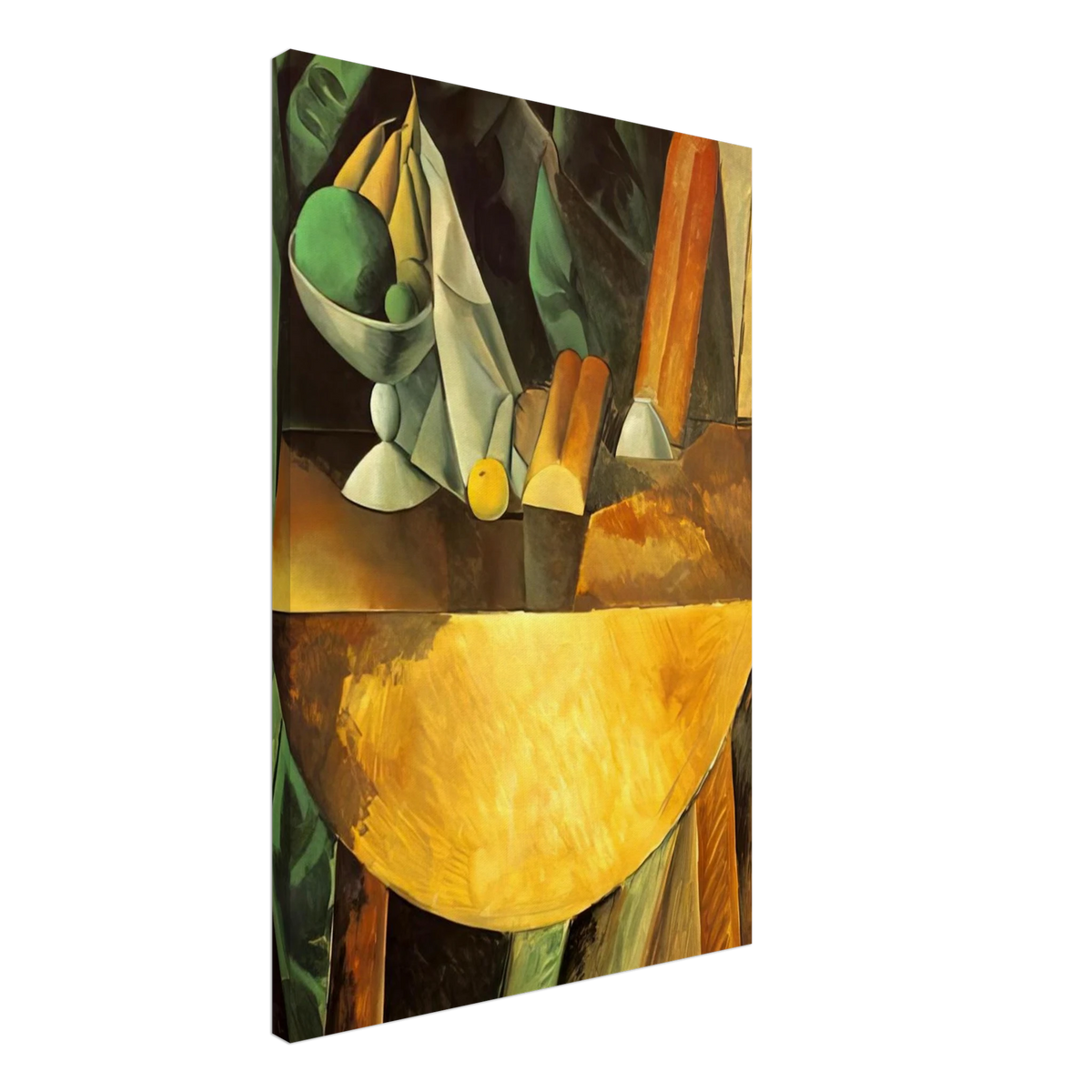 Bread and dish with fruits on the table Canvas | Pablo Picasso Canvas | Pablo Picasso Shop
