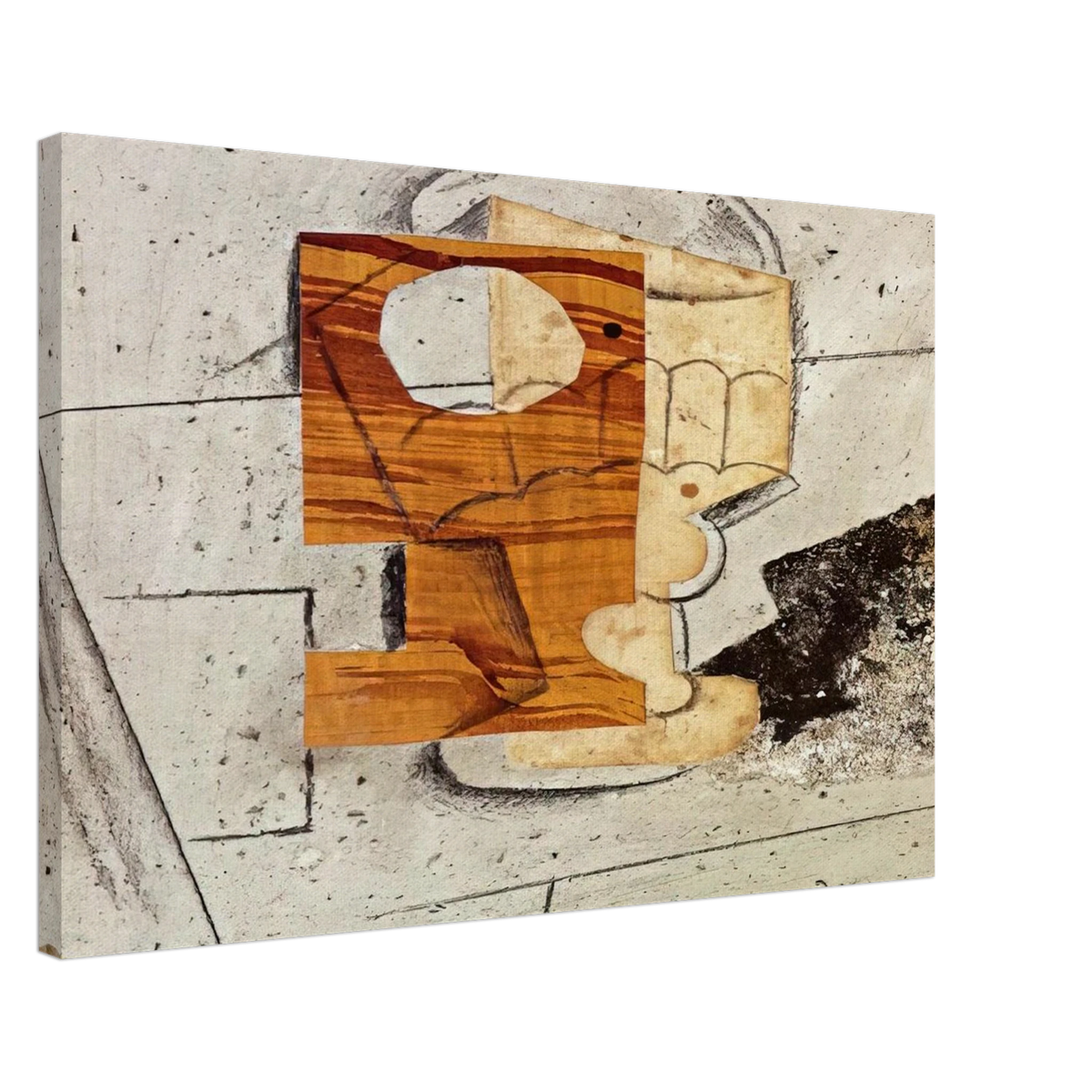 Glass on a Table - 1914 Canvas | Pablo Picasso Canvas | Pablo Picasso Shop