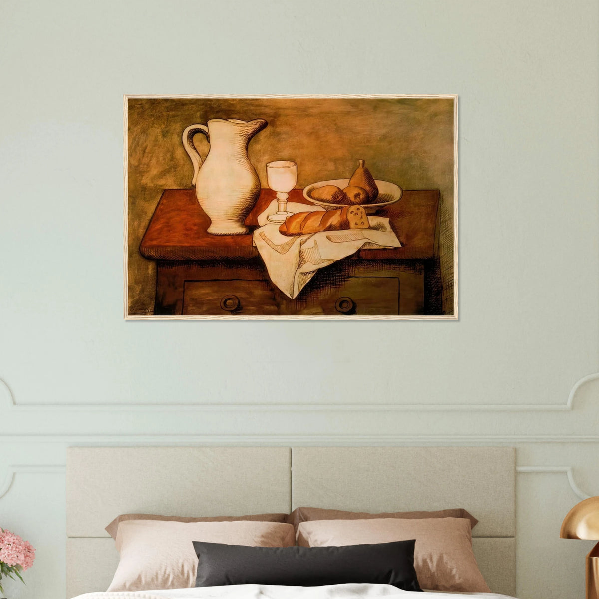 Still life with jug and bread - 1921 Framed Poster | Pablo Picasso Framed Prints Wall Art | Pablo Picasso Shop