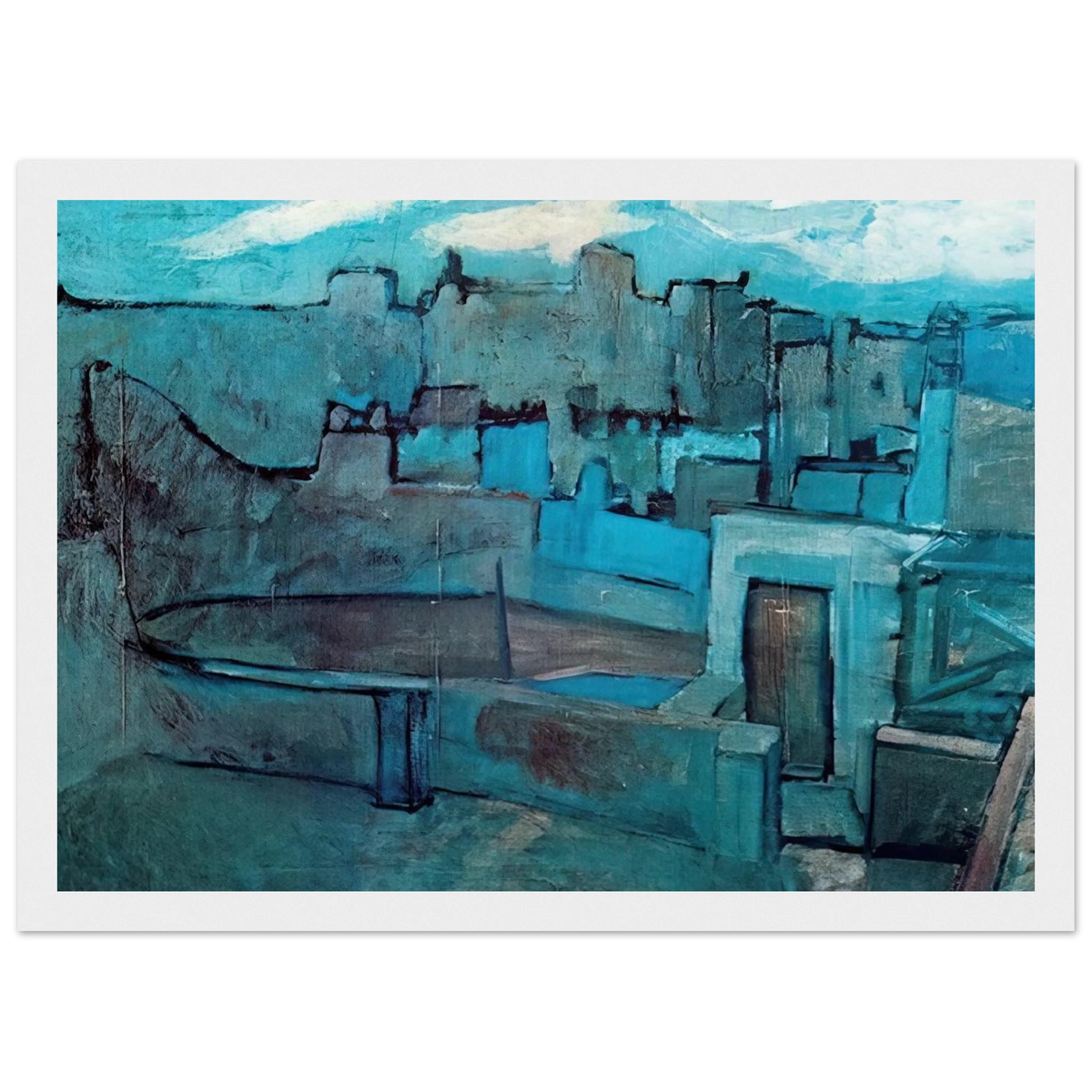 The roofs of Barcelona Framed Poster | Pablo Picasso Framed Prints Wall Art | Pablo Picasso Shop
