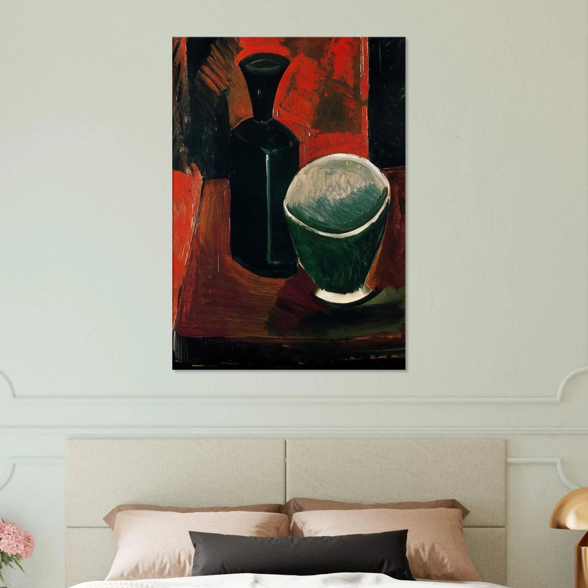 Green Pan and Black Bottle - 1908 Canvas | Pablo Picasso Canvas | Pablo Picasso Shop