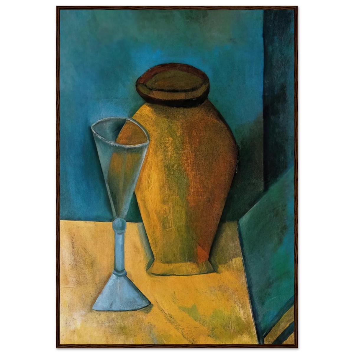 Pot, Glass and Book - 1908 Framed Poster | Pablo Picasso Framed Prints Wall Art | Pablo Picasso Shop