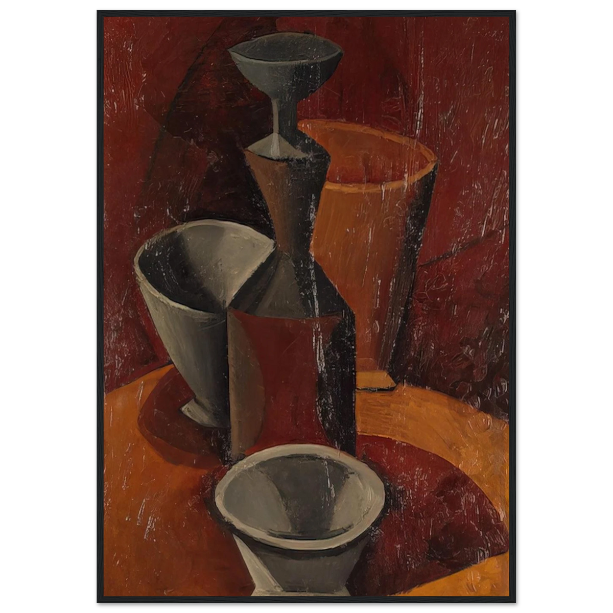 Pitcher and Bowls - 1908 Framed Poster | Pablo Picasso Framed Prints Wall Art | Pablo Picasso Shop