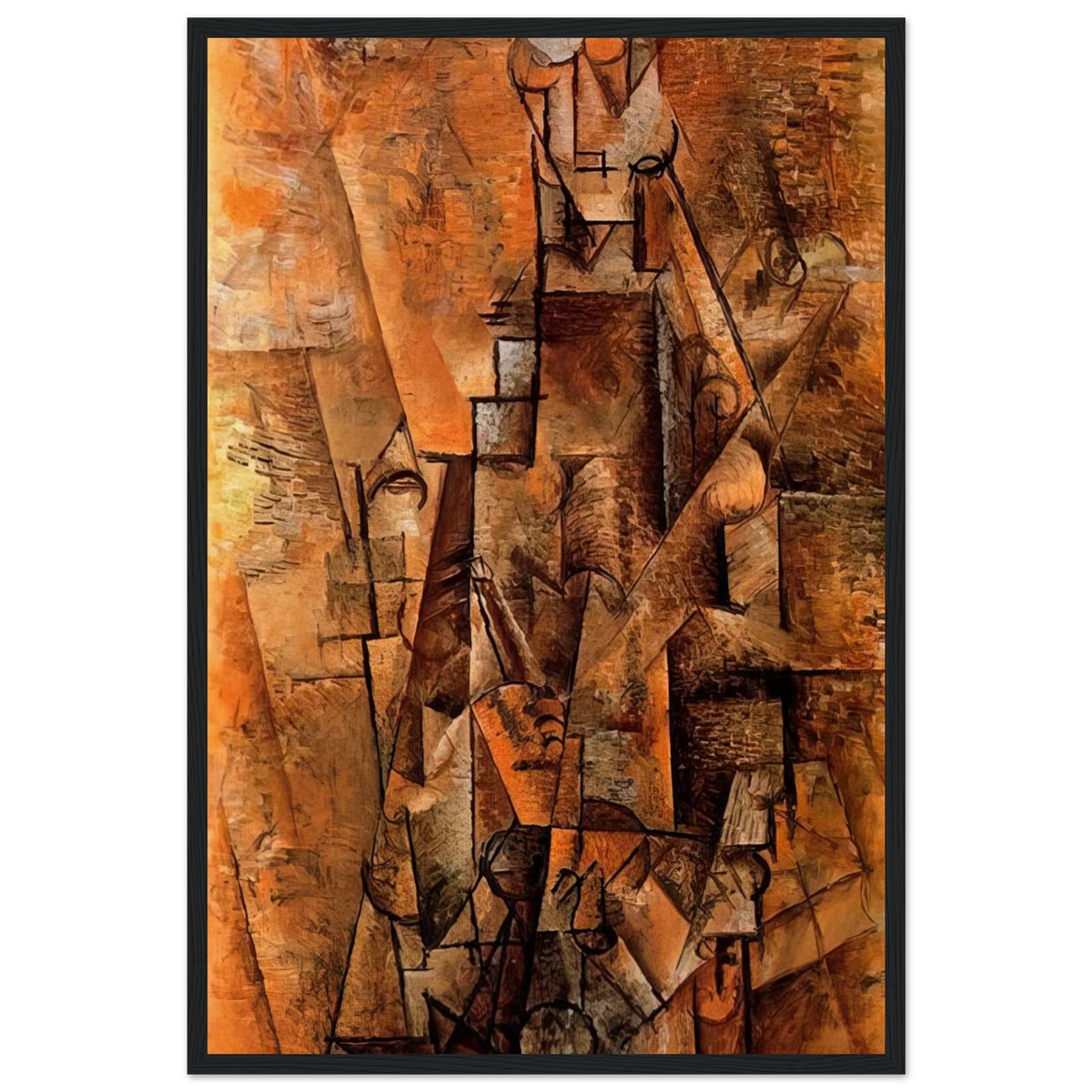 Clarinetist - 1911 Framed Poster | Pablo Picasso Framed Prints Wall Art | Pablo Picasso Shop