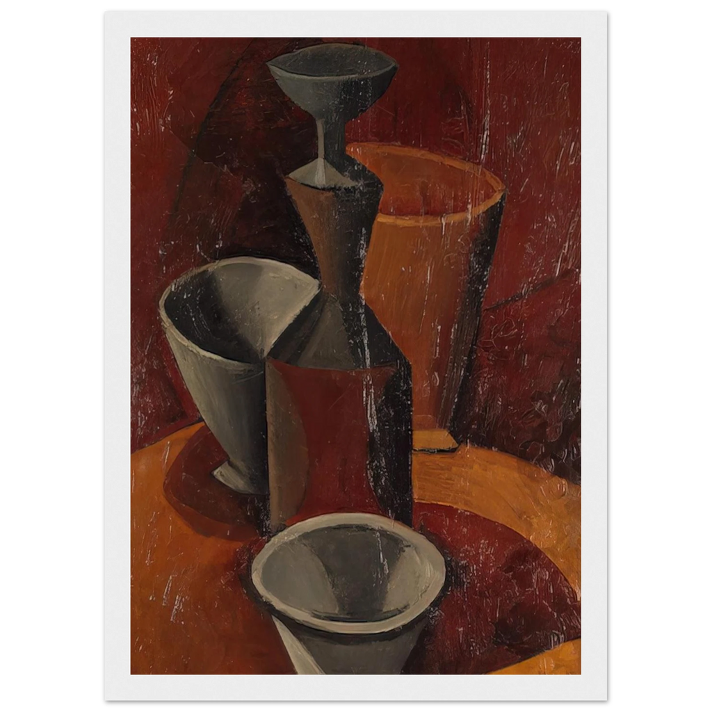 Pitcher and Bowls - 1908 Framed Poster | Pablo Picasso Framed Prints Wall Art | Pablo Picasso Shop
