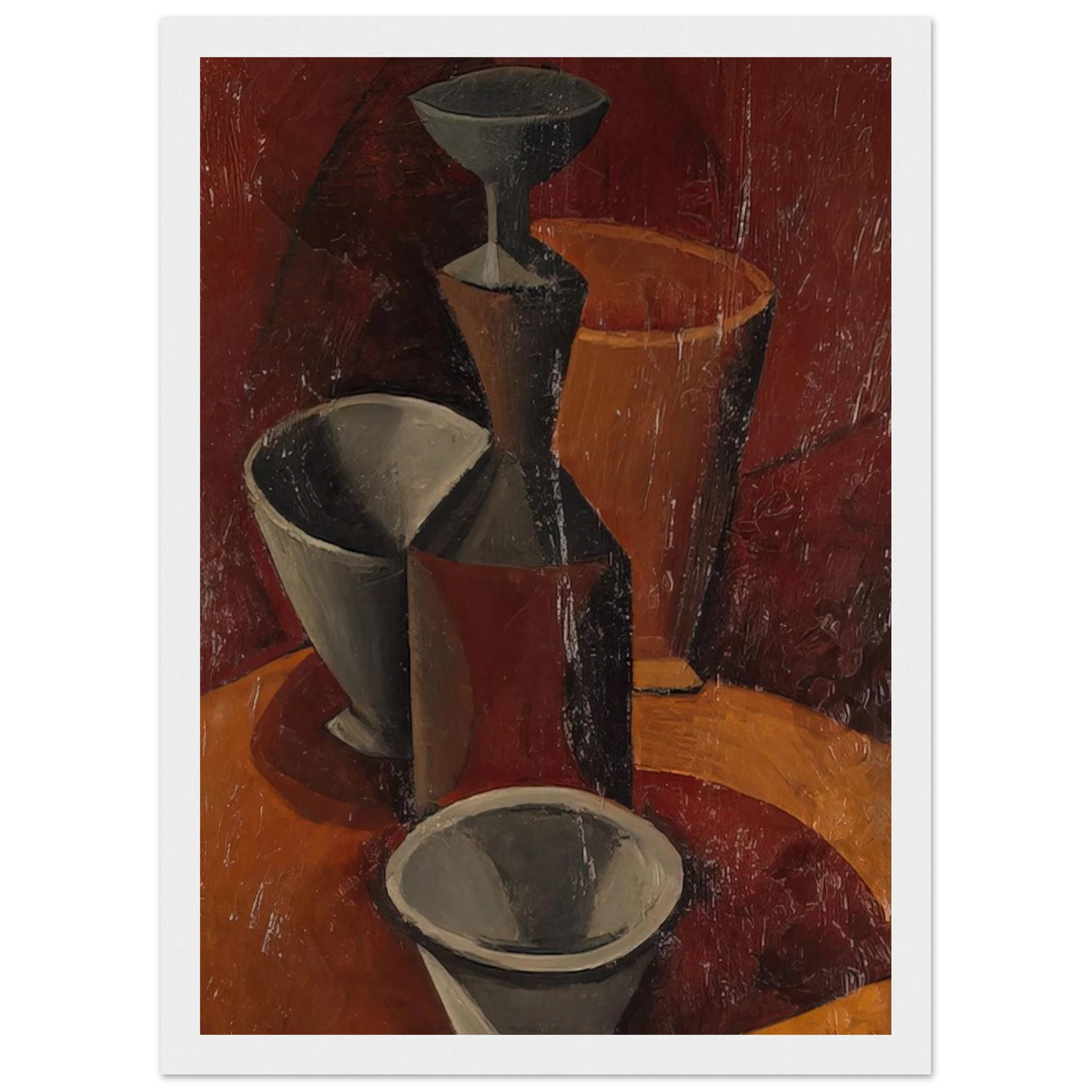 Pitcher and Bowls - 1908 Framed Poster | Pablo Picasso Framed Prints Wall Art | Pablo Picasso Shop