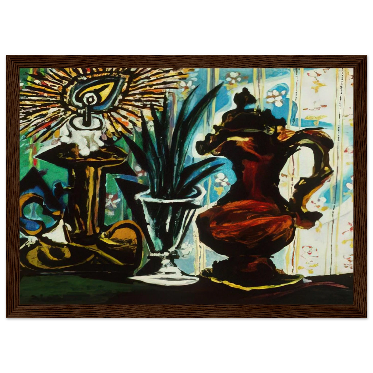 Still life with candle Framed Poster | Pablo Picasso Framed Prints Wall Art | Pablo Picasso Shop