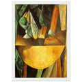 Bread and dish with fruits on the table Framed Poster | Pablo Picasso Framed Prints Wall Art | Pablo Picasso Shop