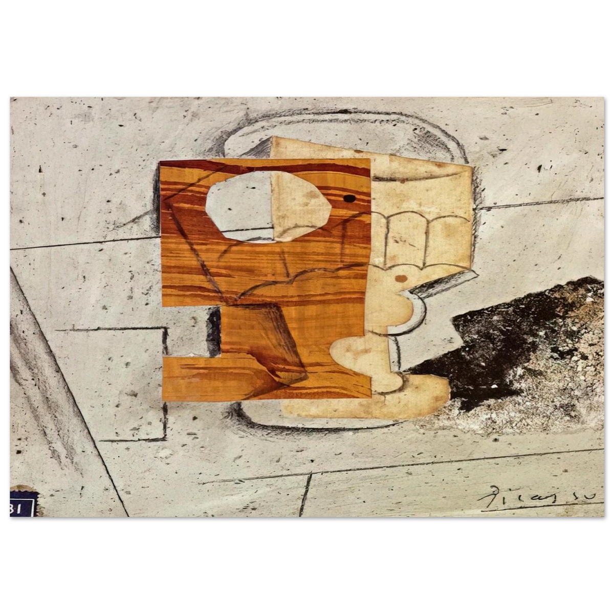 Glass on a Table - 1914 Poster | Pablo Picasso Poster | Pablo Picasso Shop