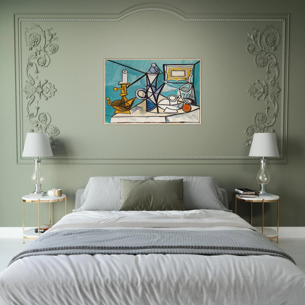 Still life with lamp - 1944 Framed Poster | Pablo Picasso Framed Prints Wall Art | Pablo Picasso Shop