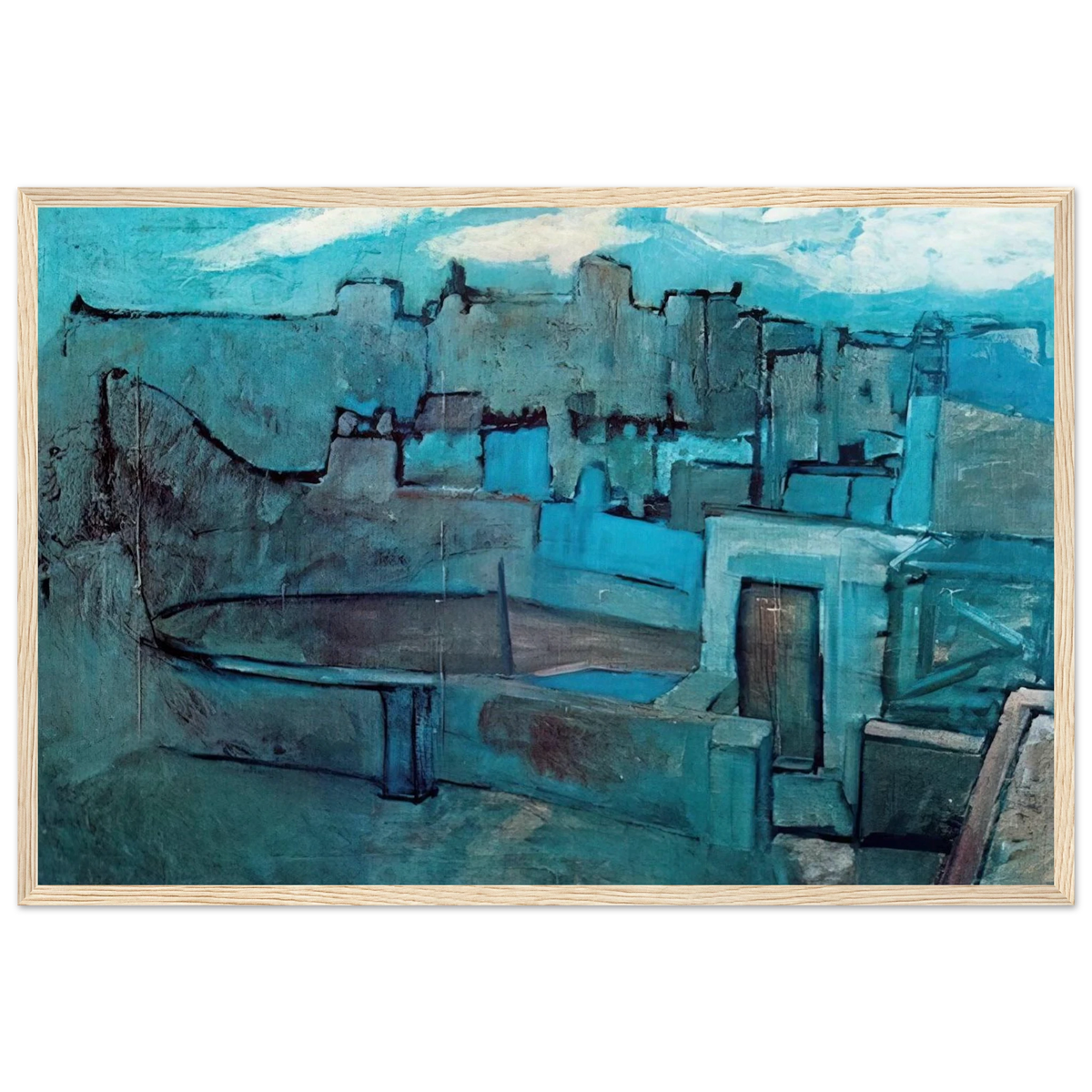 The roofs of Barcelona Framed Poster | Pablo Picasso Framed Prints Wall Art | Pablo Picasso Shop
