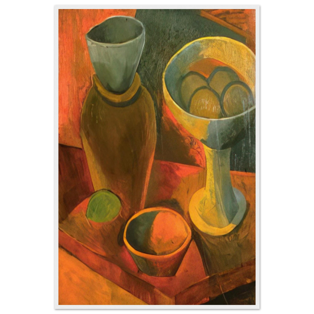 Jug and fruit dish Framed Poster | Pablo Picasso Framed Prints Wall Art | Pablo Picasso Shop
