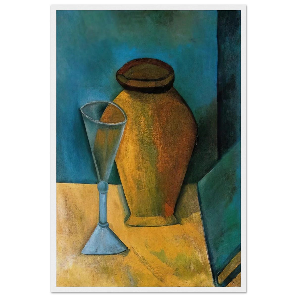 Pot, Glass and Book - 1908 Framed Poster | Pablo Picasso Framed Prints Wall Art | Pablo Picasso Shop