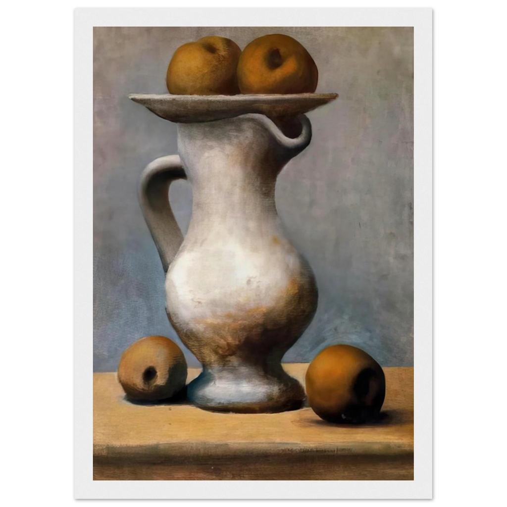 Still life with pitcher and apples Framed Poster | Pablo Picasso Framed Prints Wall Art | Pablo Picasso Shop