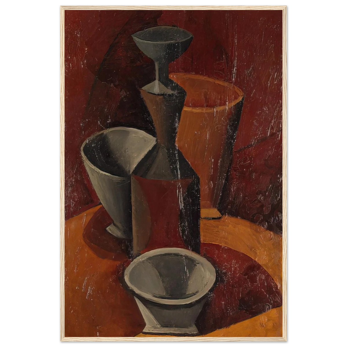Pitcher and Bowls - 1908 Framed Poster | Pablo Picasso Framed Prints Wall Art | Pablo Picasso Shop