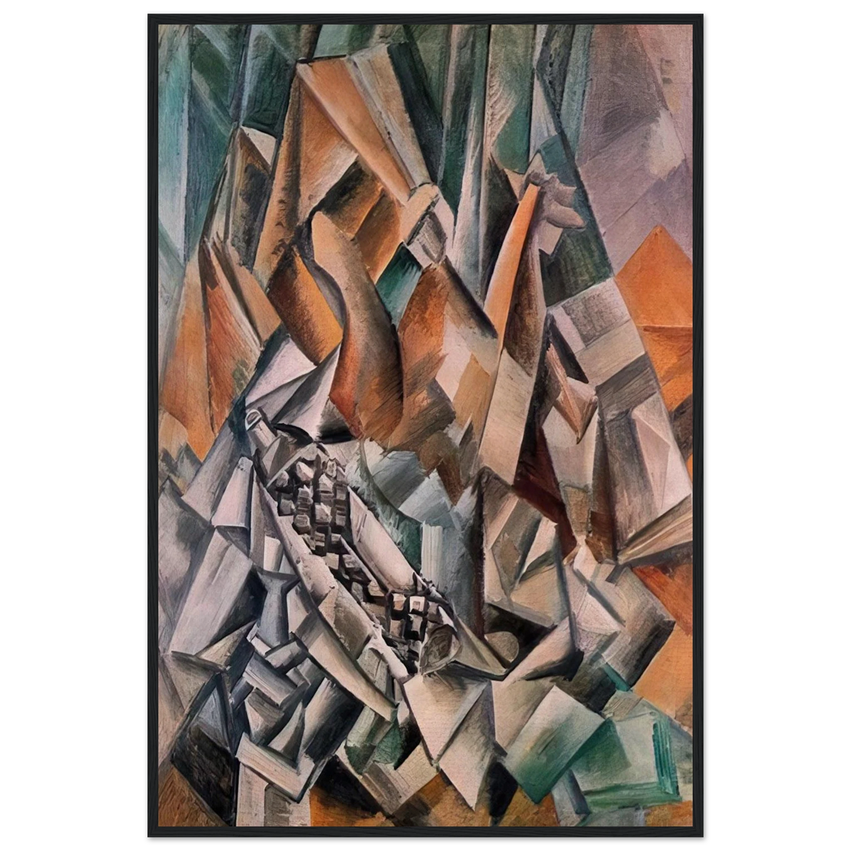 Still life with bottle of Anis del Mono - 1909 Framed Poster | Pablo Picasso Framed Prints Wall Art | Pablo Picasso Shop