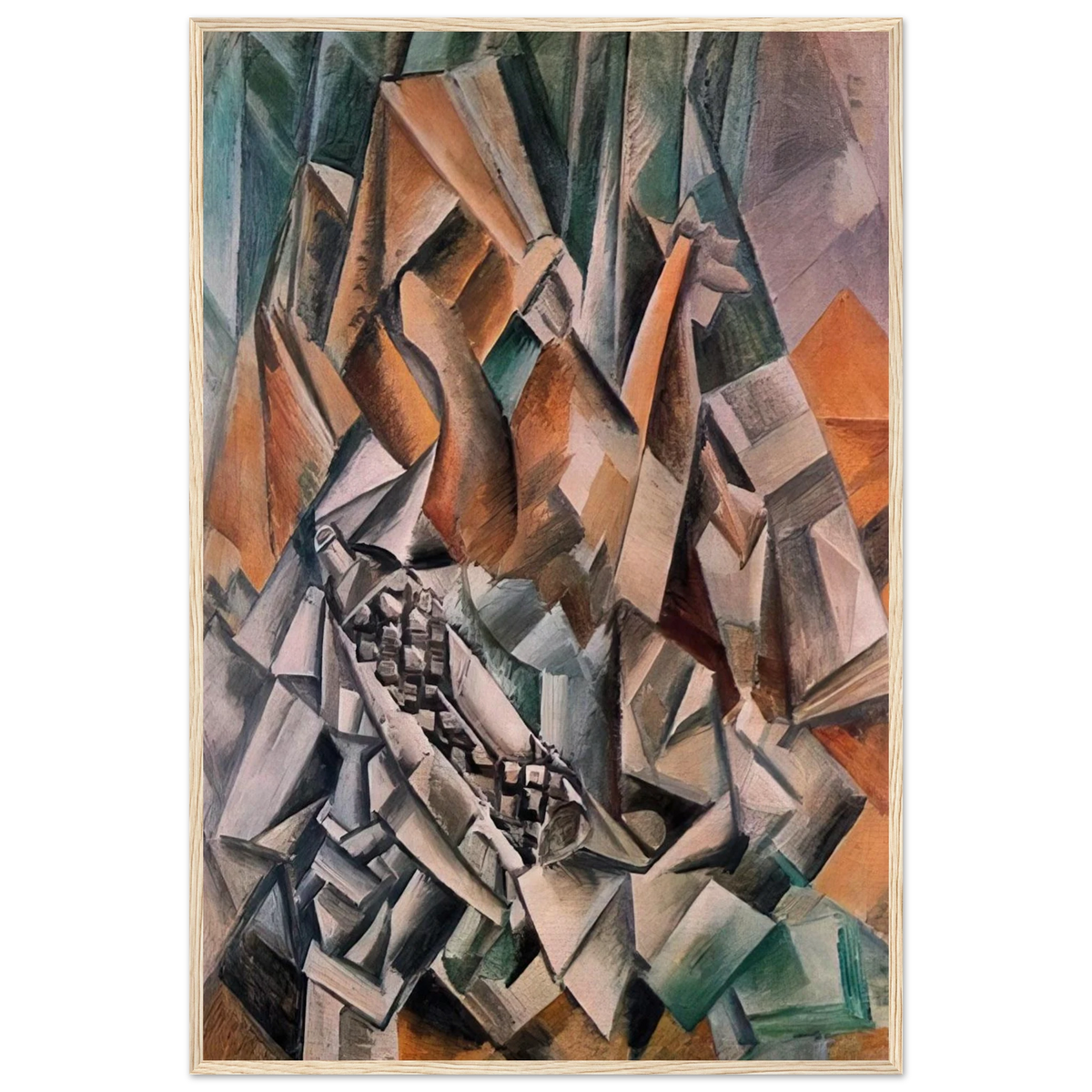 Still life with bottle of Anis del Mono - 1909 Framed Poster | Pablo Picasso Framed Prints Wall Art | Pablo Picasso Shop
