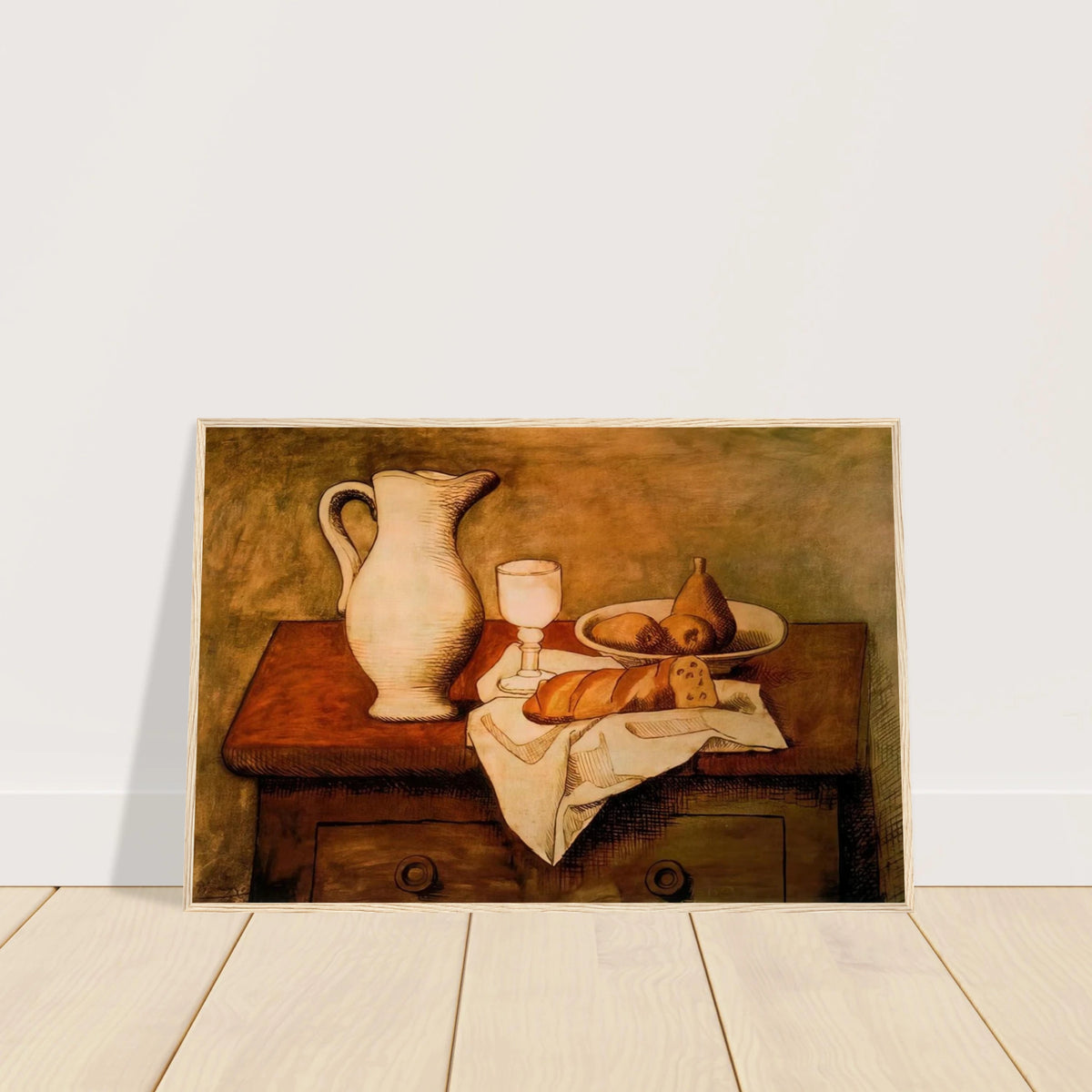Still life with jug and bread - 1921 Framed Poster | Pablo Picasso Framed Prints Wall Art | Pablo Picasso Shop