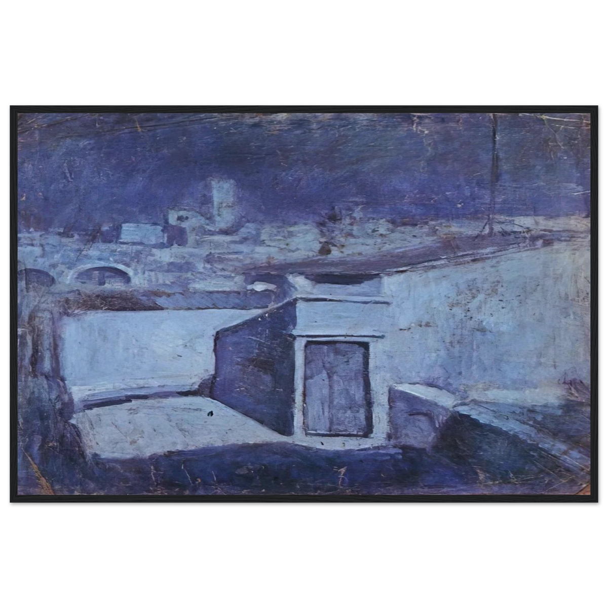 The roofs of Barcelona in the moonlight Framed Poster | Pablo Picasso Framed Prints Wall Art | Pablo Picasso Shop