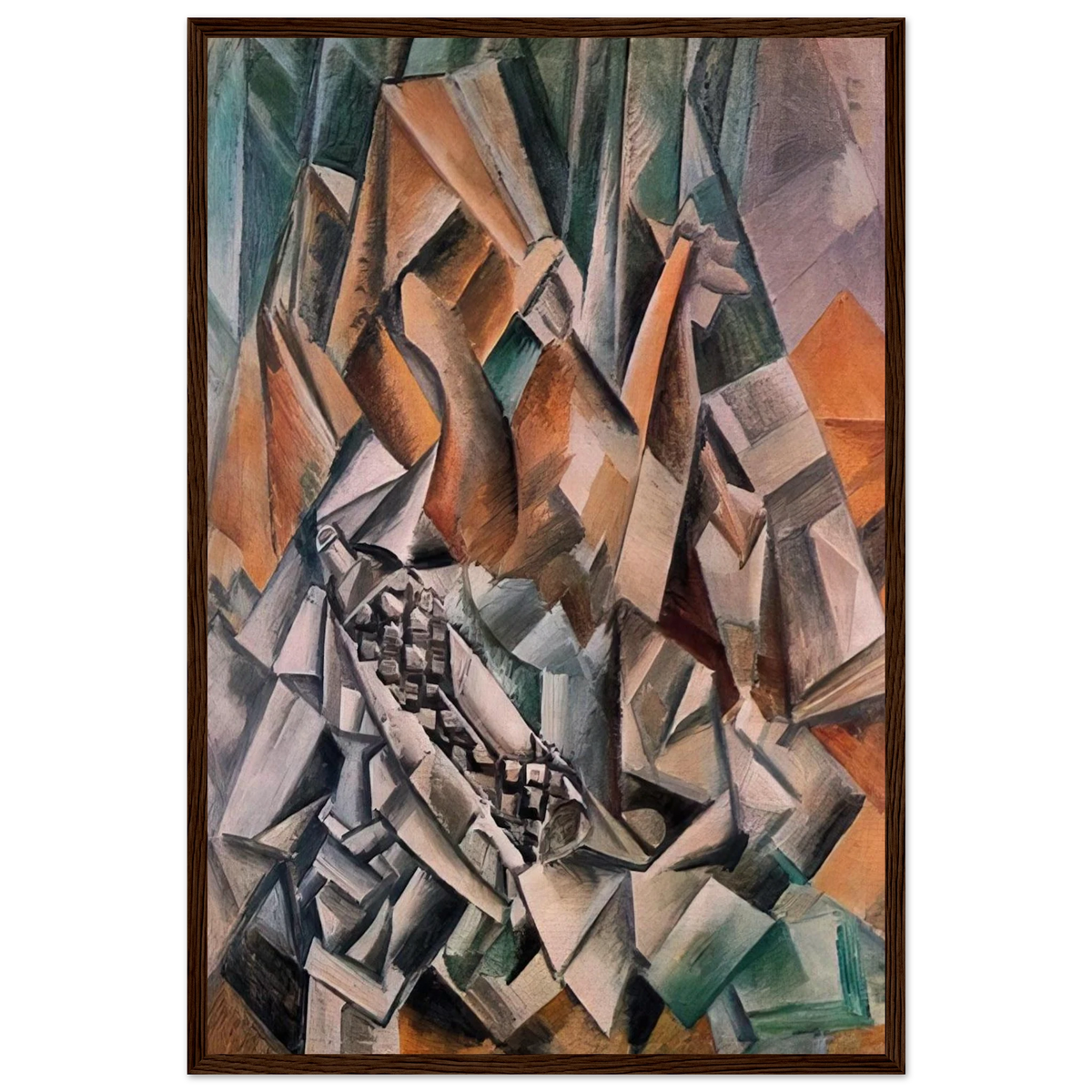 Still life with bottle of Anis del Mono - 1909 Framed Poster | Pablo Picasso Framed Prints Wall Art | Pablo Picasso Shop