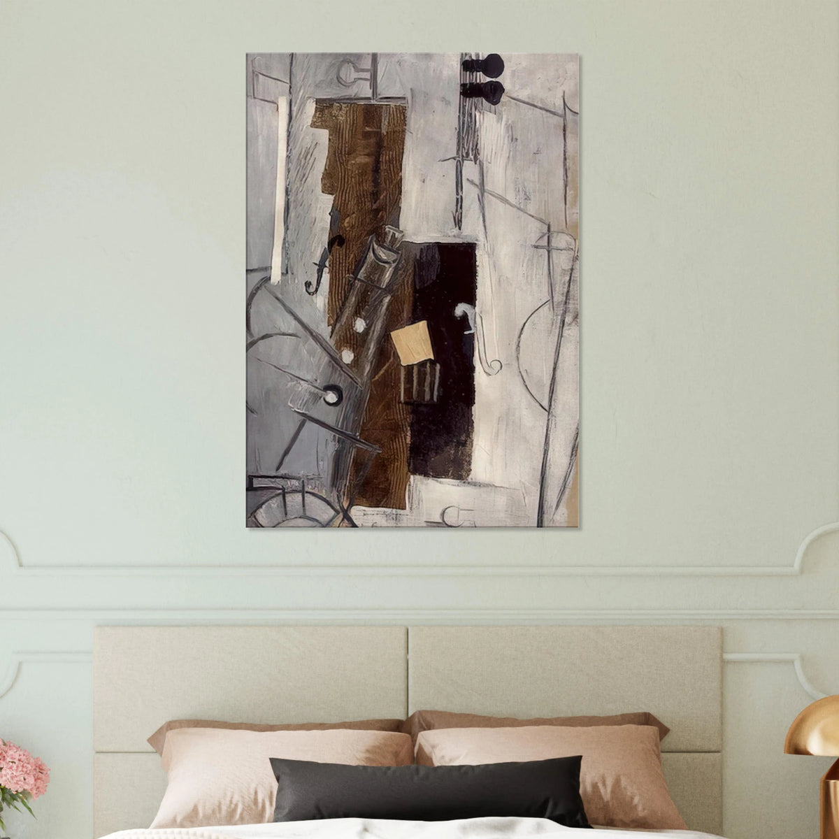 Clarinet and Violin - 1913 Canvas | Pablo Picasso Canvas | Pablo Picasso Shop