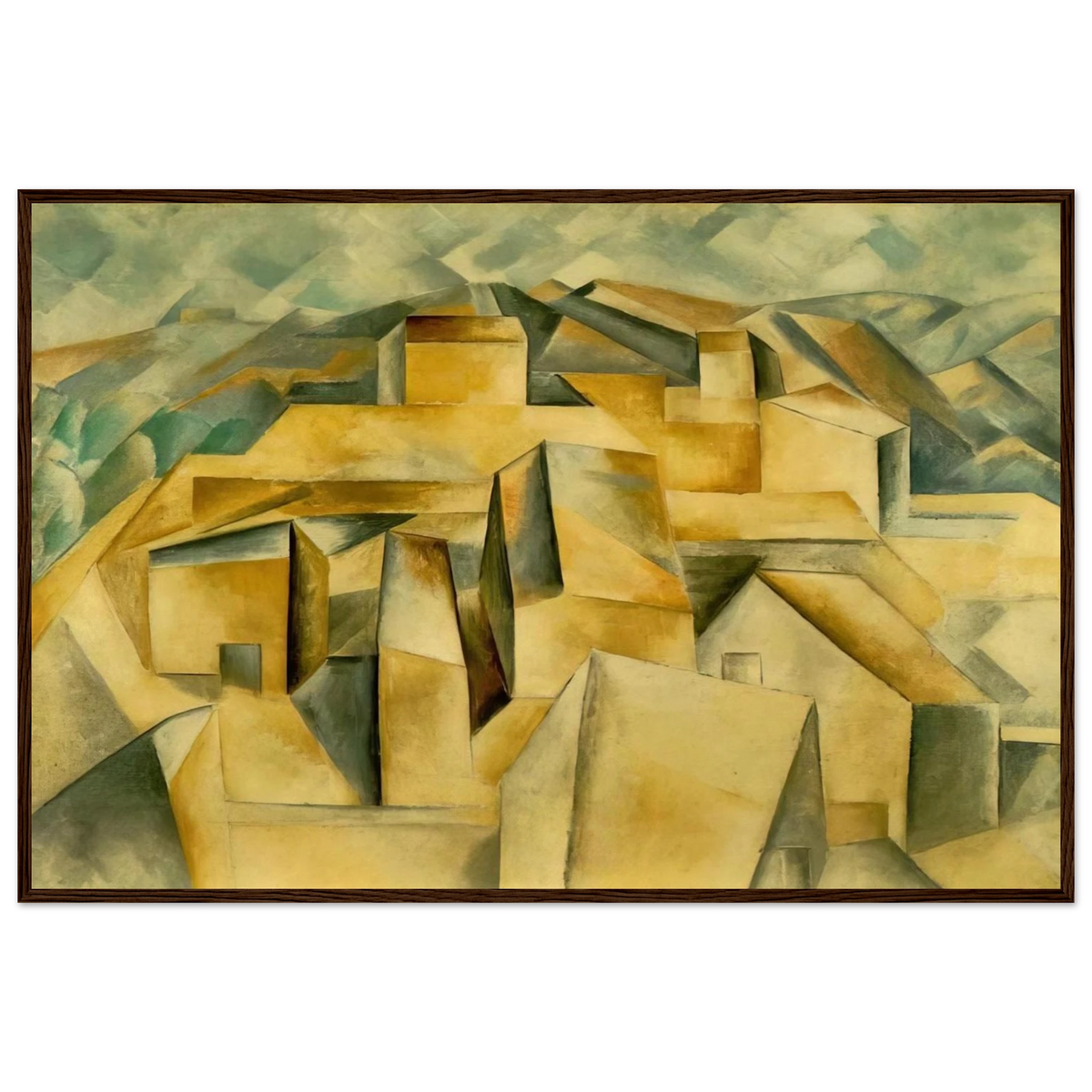 Houses on the hill Framed Poster | Pablo Picasso Framed Prints Wall Art | Pablo Picasso Shop